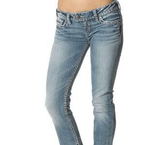 Women’s silver jeans